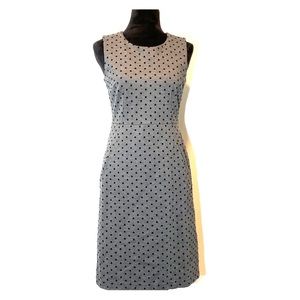 Land’s End Gray Polka Dot Dress with Pockets